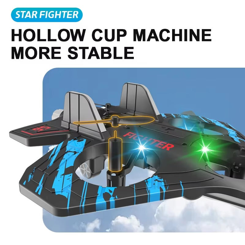 RC Fighter Plane Toy | Remote Control Jet Airplane with Lights and Sound | Durable Foam Glider for Kids Outdoor Fun