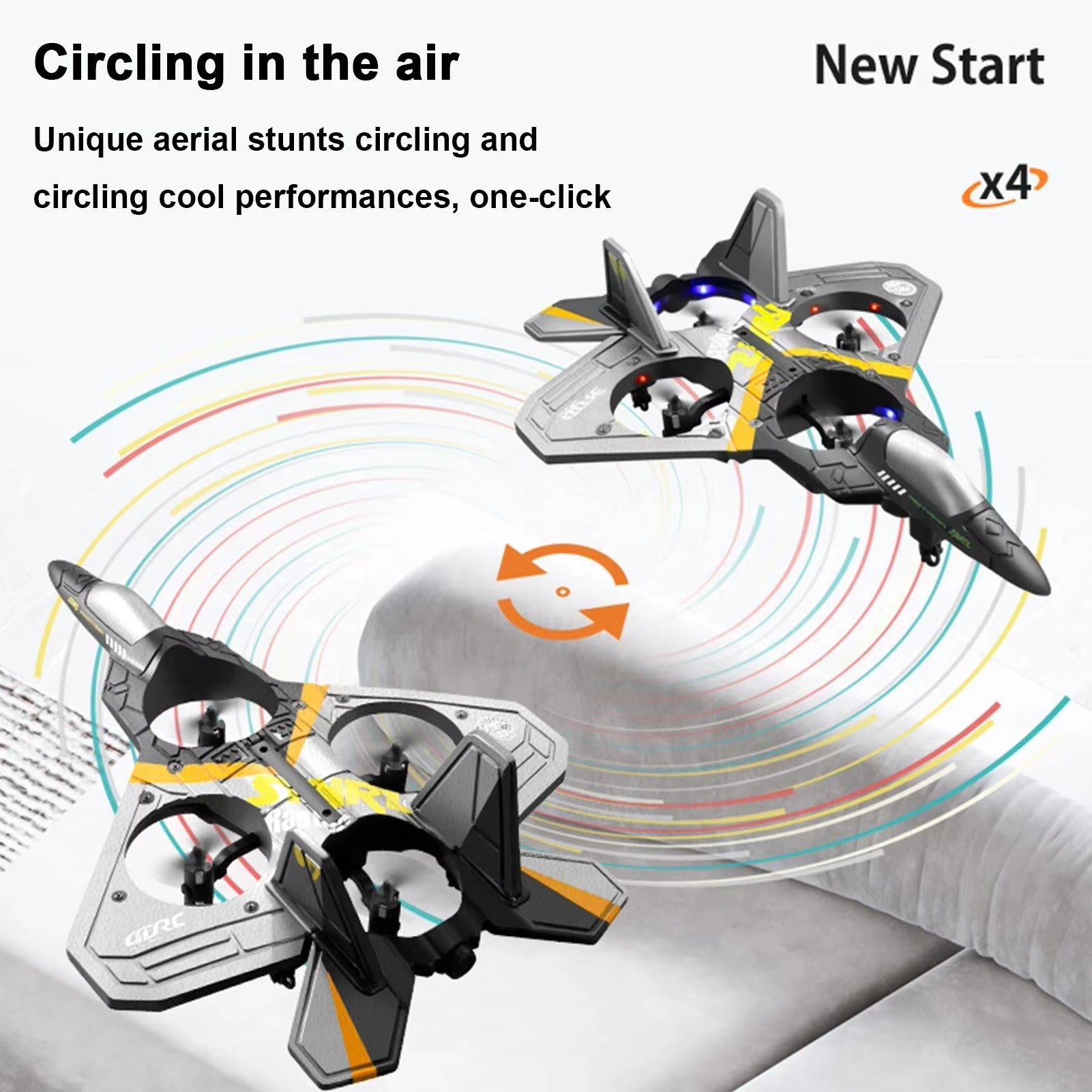 RC Fighter Plane Toy | Remote Control Jet Airplane with Lights and Sound | Durable Foam Glider for Kids Outdoor Fun