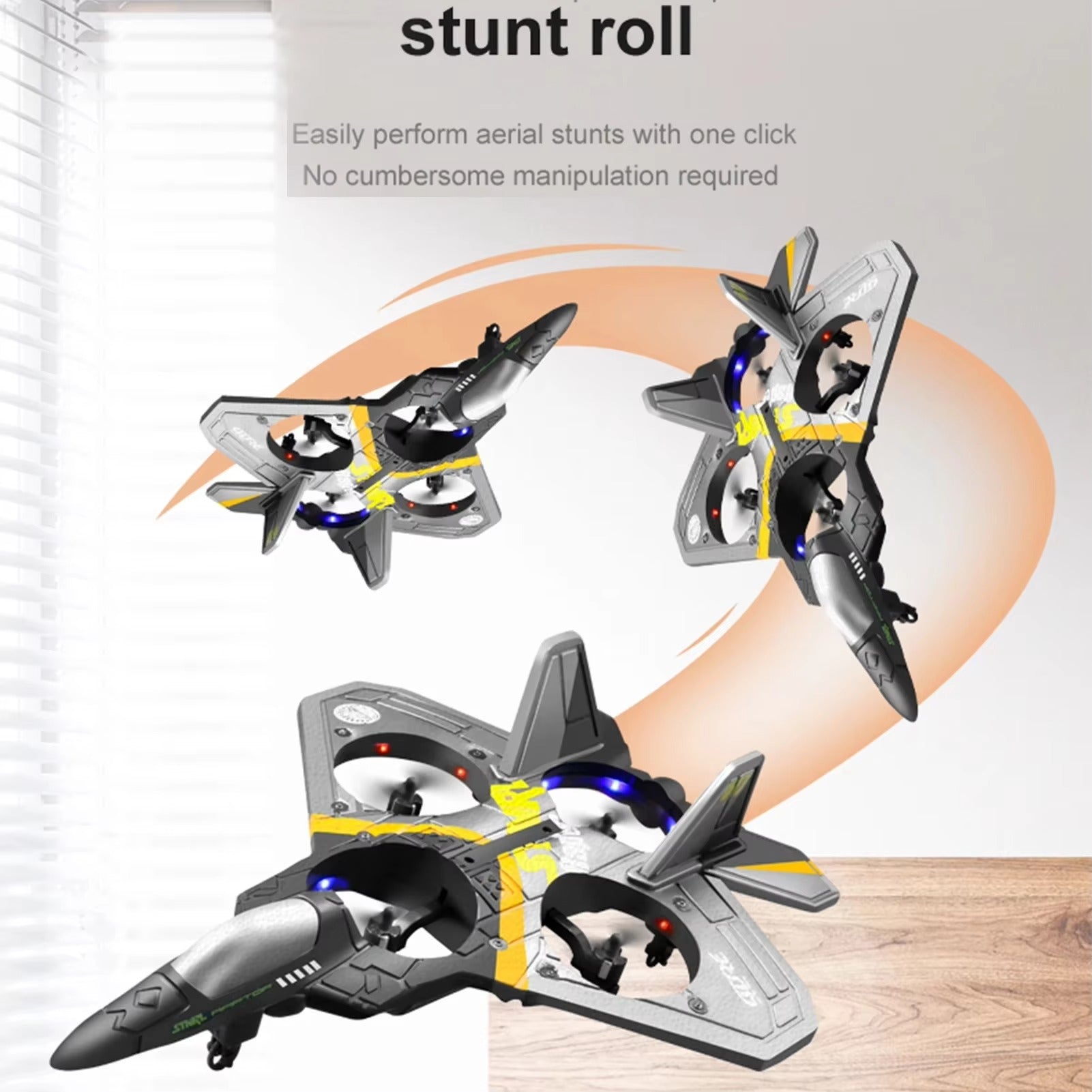 RC Fighter Plane Toy | Remote Control Jet Airplane with Lights and Sound | Durable Foam Glider for Kids Outdoor Fun