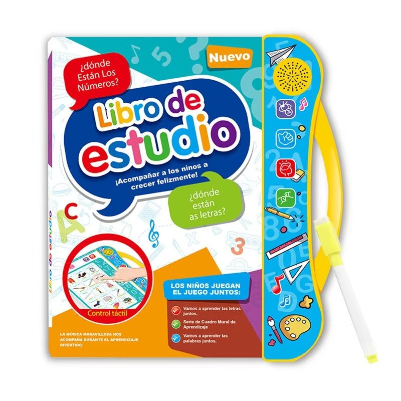 English Learning E-Book for Kids | Interactive Sound Book with Letters Numbers Words & Activities | Educational Talking Book for Toddlers