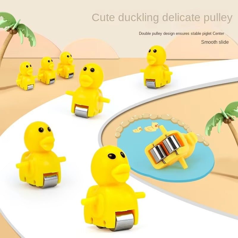 Duck Slide Toy Set for Kids | Electric Climbing Stairs and Sliding Track Game with LED Lights and Music | Fun Roller Coaster Duck Toy for Toddlers