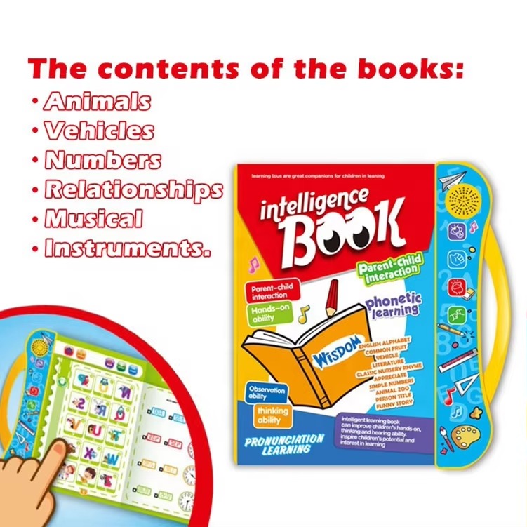 English Learning E-Book for Kids | Interactive Sound Book with Letters Numbers Words & Activities | Educational Talking Book for Toddlers