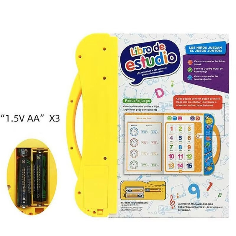 English Learning E-Book for Kids | Interactive Sound Book with Letters Numbers Words & Activities | Educational Talking Book for Toddlers