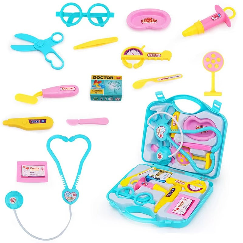 Kids Doctor Playset Toy Box with Stethoscope and Medical Accessories | Pretend Play Medical Kit for Boys and Girls