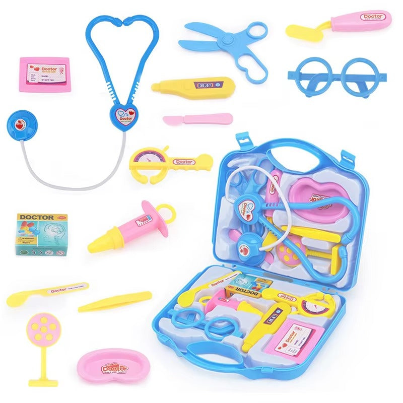 Kids Doctor Playset Toy Box with Stethoscope and Medical Accessories | Pretend Play Medical Kit for Boys and Girls