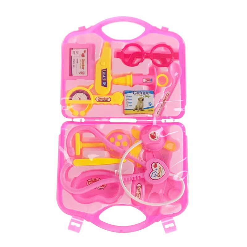 Kids Doctor Playset Toy Box with Stethoscope and Medical Accessories | Pretend Play Medical Kit for Boys and Girls